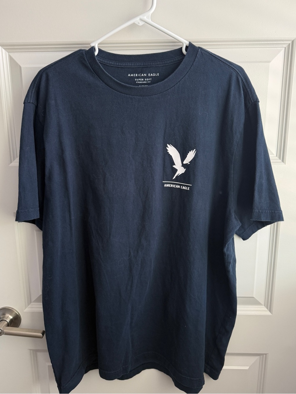 American Eagle Super Soft T-Shirt Men’s XL Navy Blue Graphic Logo Tee Casual